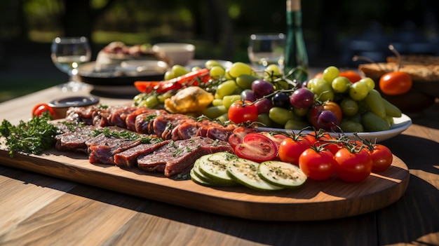 Foto comida para la mesa de pastoreo de la fiesta en un evento al aire libre papel tapiz uhd imagen fotográfica de stock