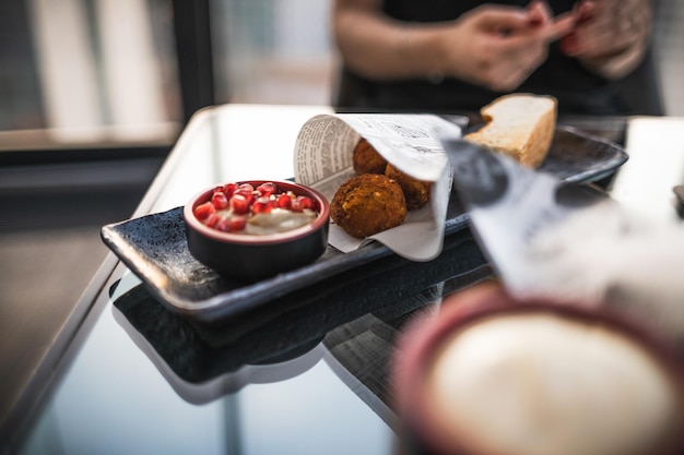 Foto comida en la mesa