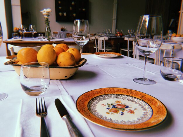 Comida na mesa no restaurante de Buenos Aires, Argentina