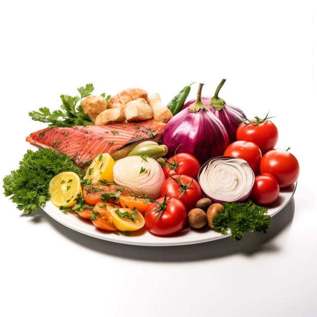 Comida nacional de Israel con fondo blanco alto