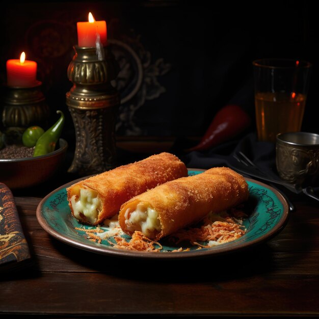 Comida de panadería con hermoso fondo