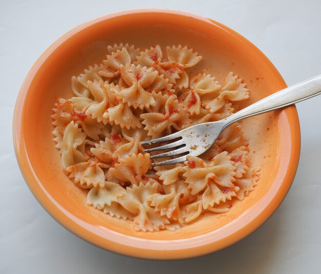 Comida de pasta Farfalle