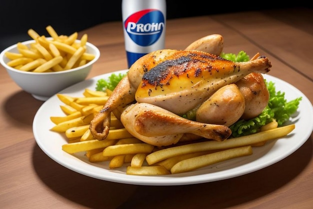 Foto comida peruana pollo a la brasa frango assado