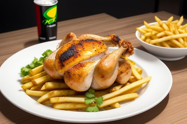 Comida peruana Pollo a la brasa pollo asado