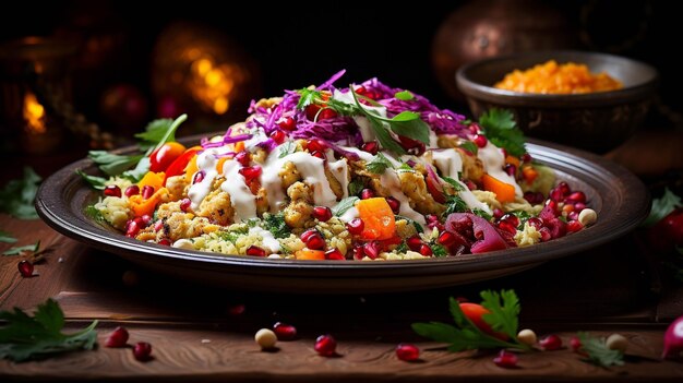 comida picante com flores imagem fotográfica criativa de alta definição