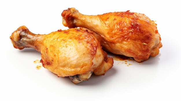 Comida de pollo aislada en resolución completa blanca