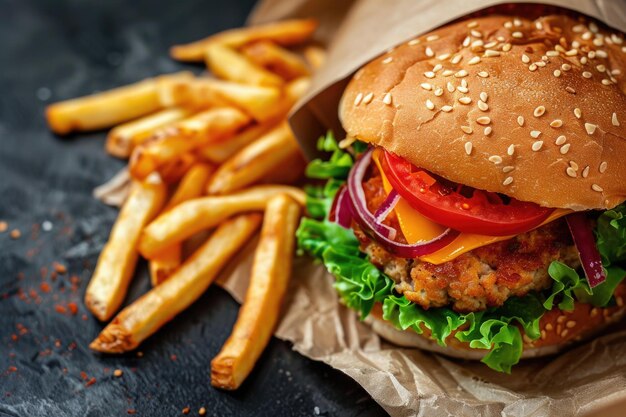 comida rápida para la mesa de un restaurante