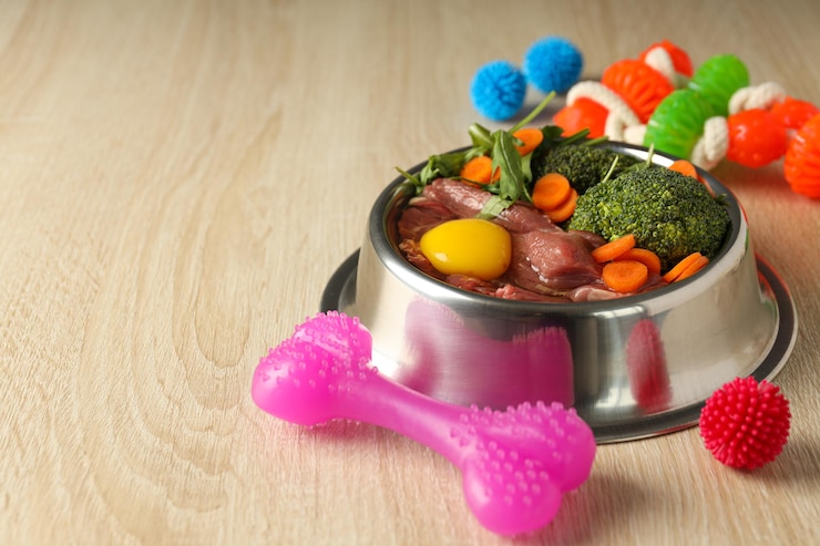 Comida sabrosa y deliciosa para accesorios para mascotas.