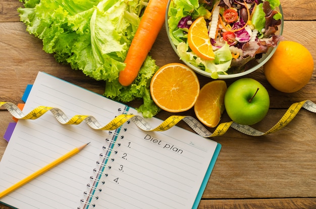 Comida sana y planing para la dieta