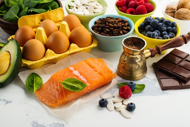 Foto comida saudável para o cérebro e boa memória