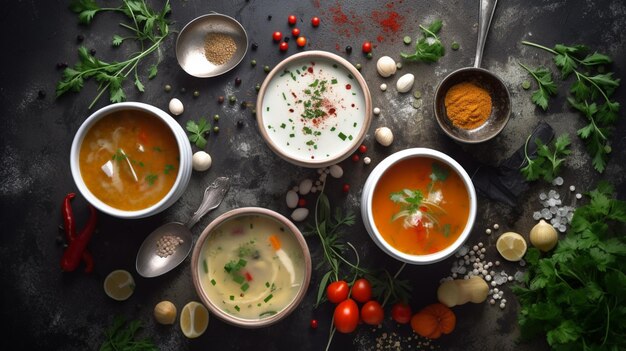 Comida de sopa IA generada