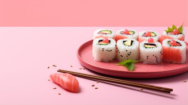 comida de sushi con pescado fresco