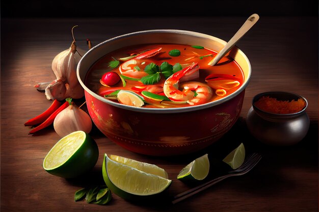 Comida tailandesa tom yum