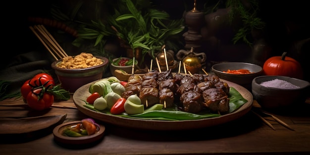 Foto comida tradicional da indonésia