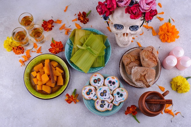 Comida tradicional del día de los muertos