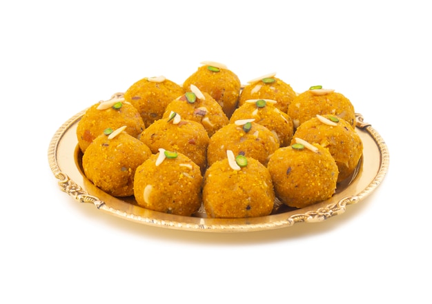 Comida tradicional indiana de inverno doce Methi Laddu