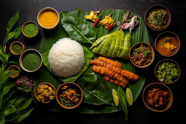 comida tradicional tailandesa autêntica