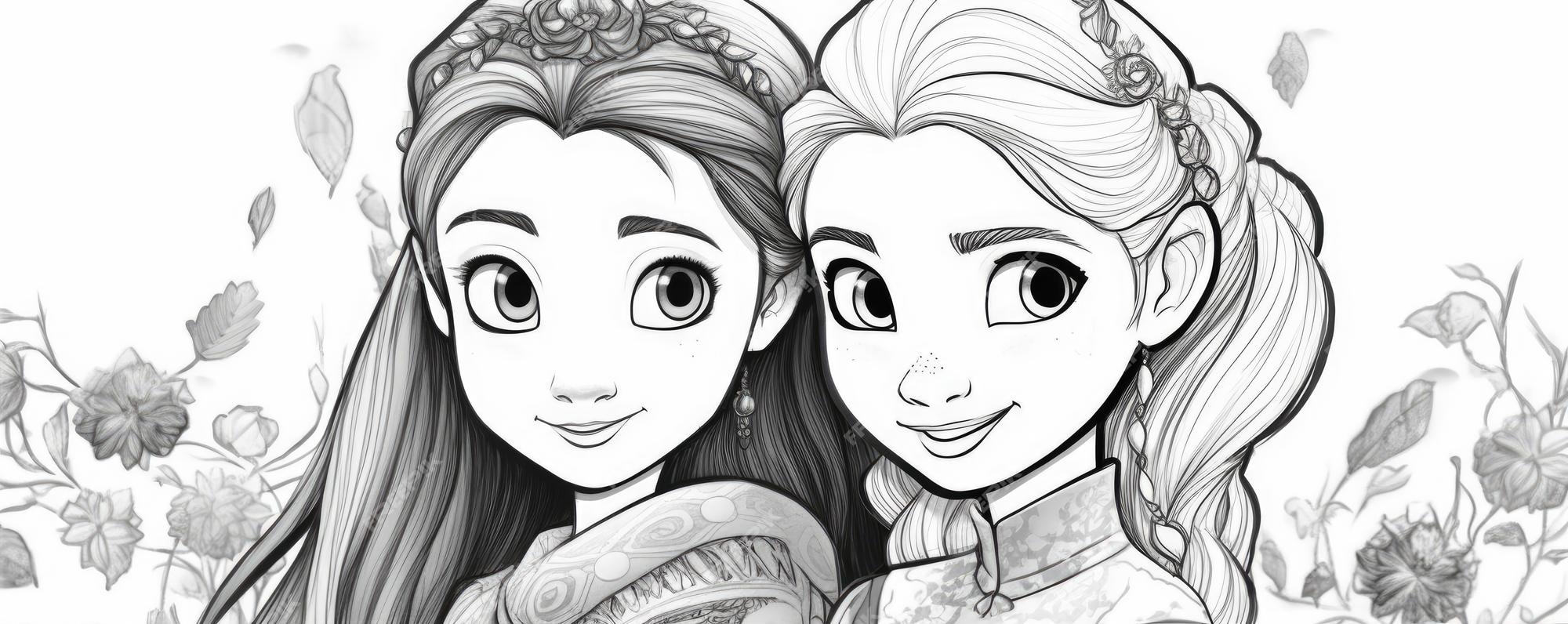 Desenhos de Elsa - Como desenhar Elsa passo a passo