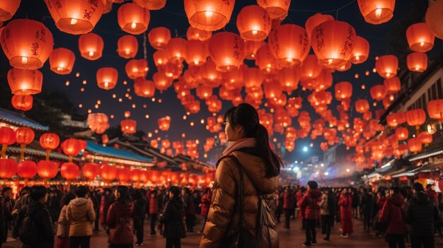 Como el evento principal del Festival de Linternas del Cielo de Pingxi 2014 en la Plaza de Lenteras del Cielo Shifen en el quinceavo día del Festival de Lanternas del Año Nuevo Lunar 14 de febrero de 2014 Taipei