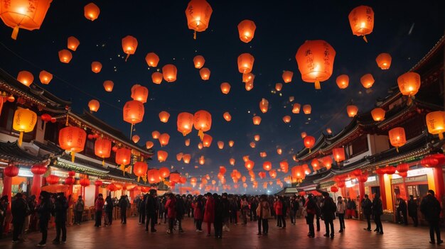 Como el evento principal del Festival de Linternas del Cielo de Pingxi 2014 en la Plaza de Lenteras del Cielo Shifen en el quinceavo día del Festival de Lanternas del Año Nuevo Lunar 14 de febrero de 2014 Taipei