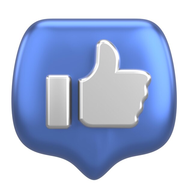 Como icono como botón ilustración 3D