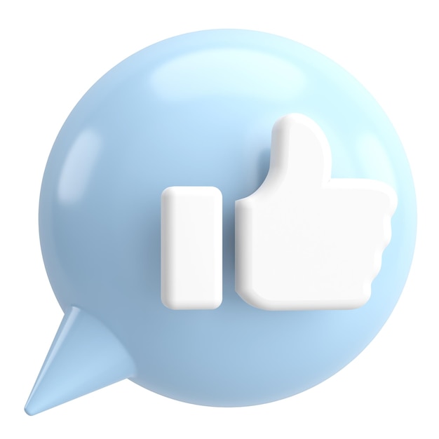 Como icono como botón ilustración 3D