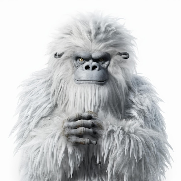 Como Yeti em fundo branco