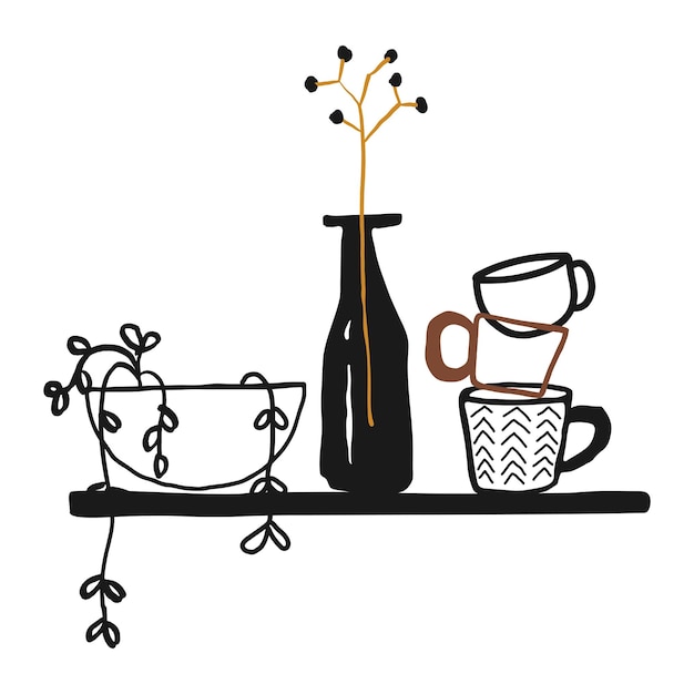 Comodidad de la cocina png ilustración estética fondo transparente