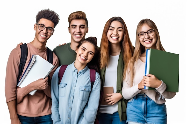 Foto compañeros de estudio de por vida retrato de un grupo de jóvenes escolares alegres hablando entre sí antes