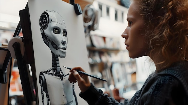 Comparación de la creatividad del robot entre el humano y el robot