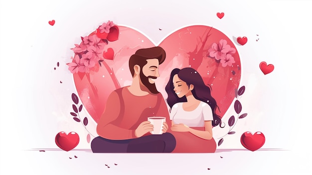 Foto compartiendo virtualmente risas afecto y momentos significativos cultivando el amor generado por ia