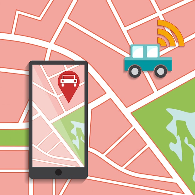 compartilhamento de carro em estilo plano