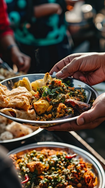 Compartir comida con los sin techo