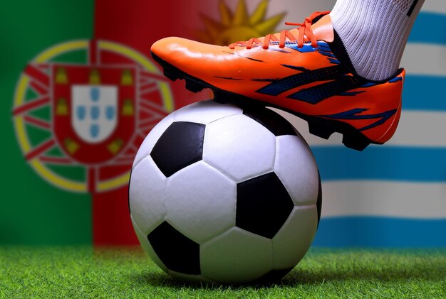 Competição da Taça de Futebol entre as selecções nacional portuguesa e nacional uruguaia