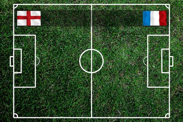 Competición de la Copa de fútbol entre el nacional de Inglaterra y el nacional de Francia
