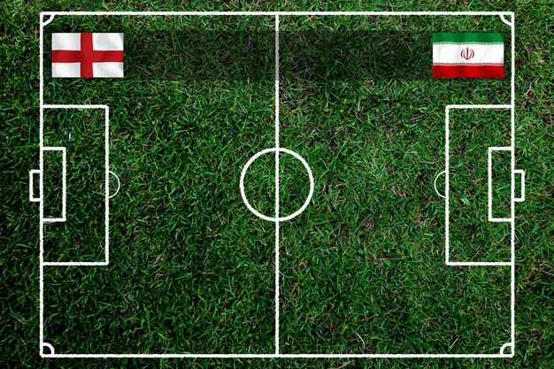 Competición de la Copa de fútbol entre el nacional de Inglaterra y el nacional de Irán