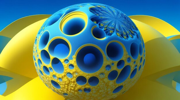 Foto complejidad cósmica ilustración fractal generada por computadora de un universo intrincado