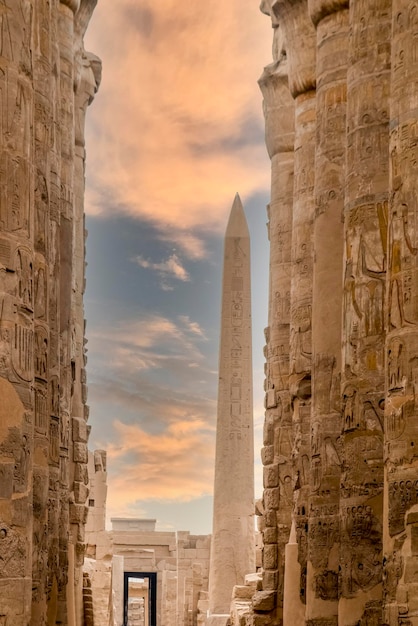 Complejo de templos de Karnak Cielo muy hermoso Luxor Egipto África