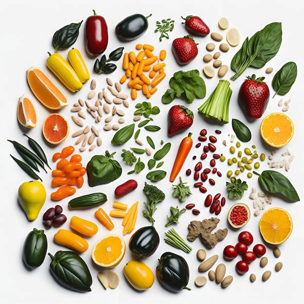complejo de vitaminas de alimentos vegetales IA generativa