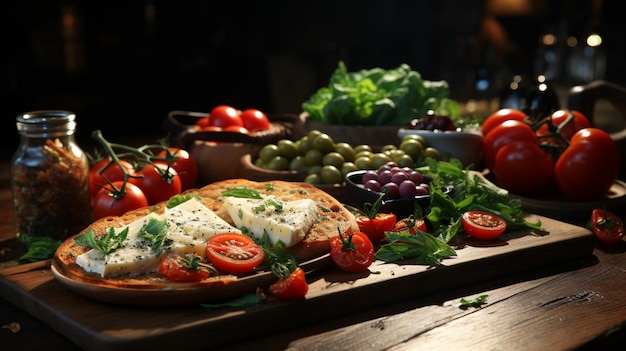 Completo Italiano-Essen auf einem Holzbrett