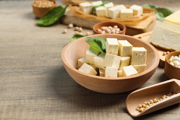 Componente tradicional de la cocina asiática Cuajada de tofu