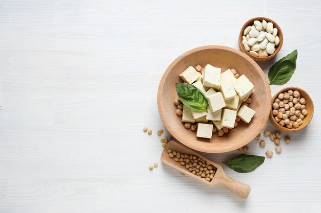 Componente tradicional da culinária asiática Coalhada de feijão tofu