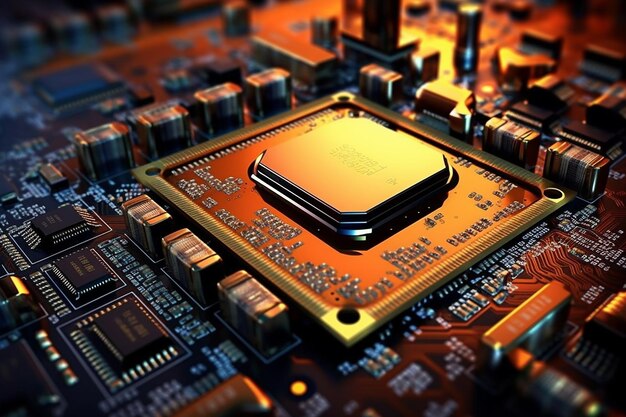 Componentes tecnológicos Chips Circuito placa-mãe
