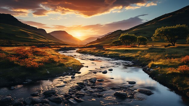 Componer una escena de la naturaleza que recuerda a la fotografía