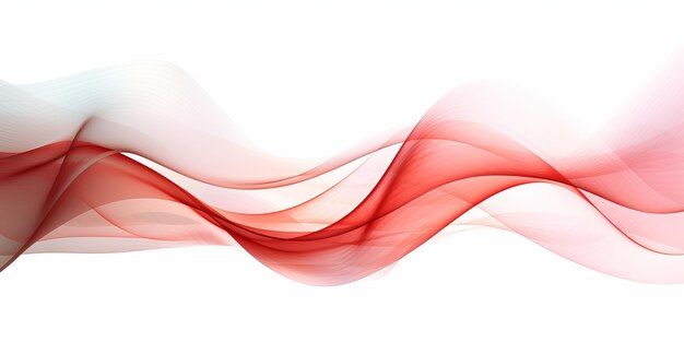 Composição abstrata de formas de onda vermelhas contra um fundo digital branco criando uma exibição visualmente cativante que combina cores vibrantes com uma estética digital Generative Ai