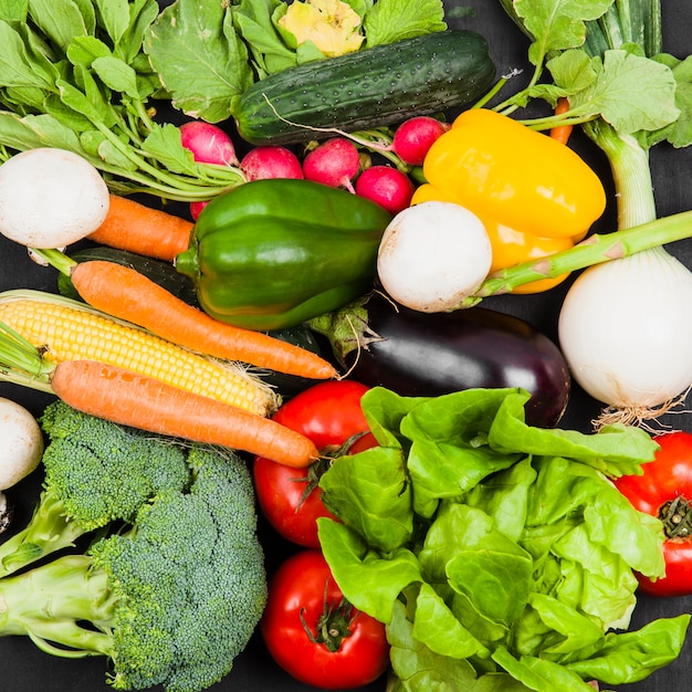 Foto composição alimentar saudável