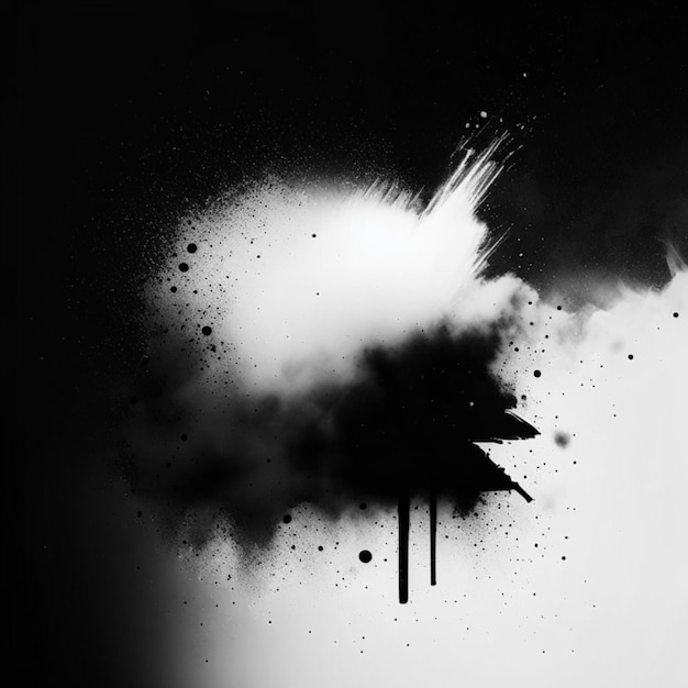 Foto composição branca marcador abstrato doodle cores nebulosas fundo preto textura grunge