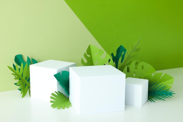 Composição com pódio para o seu design e publicidade