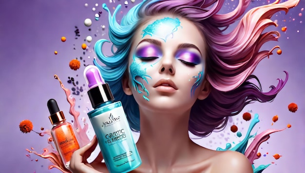 Composição Criativa Cosmética com Aroma Misticismo Explosão de Energia Cosmética Criativa