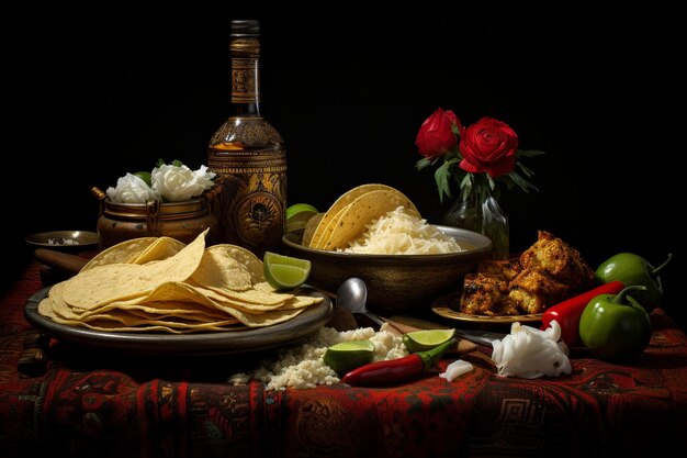 Composição de alimentos mexicanos